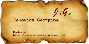 Janovics Georgina névjegykártya